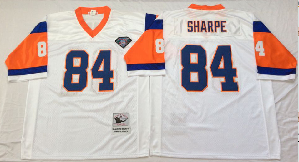 Men NFL Denver Broncos 84 Shappe white Mitchell Ness jerseys